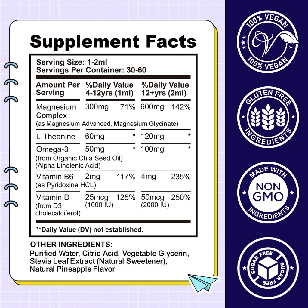Kids Magnesium Glycinate Liquid Drops - CFILIHTC

