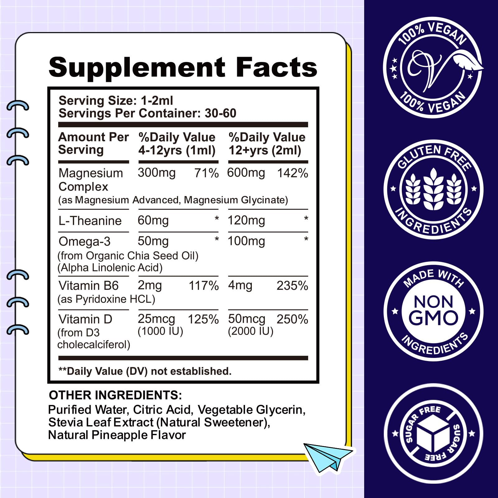 Kids Magnesium Glycinate Liquid Drops - CFILIHTC

