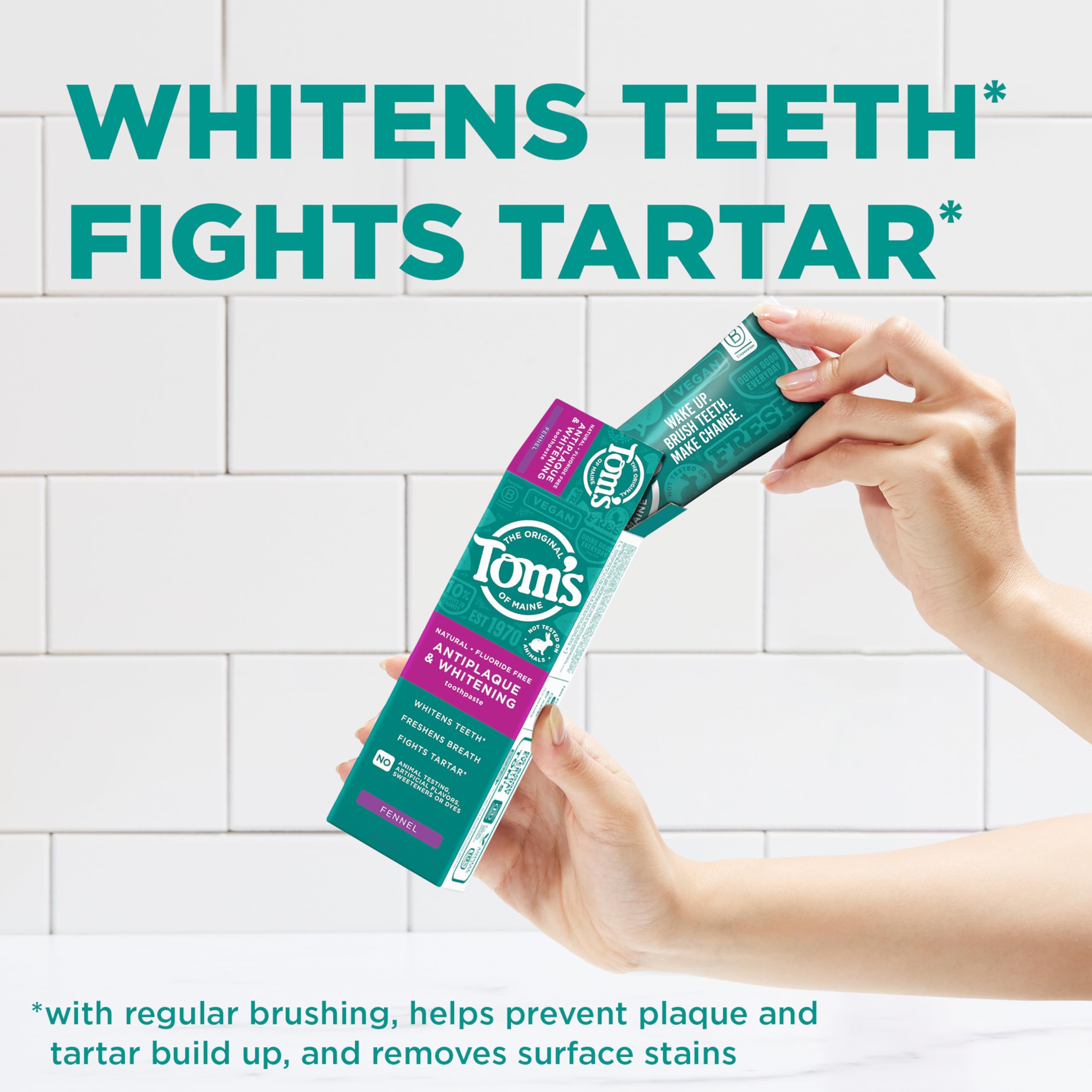 Tom’s of Maine Antiplaque Whitening Fluoride Free Toothpaste

