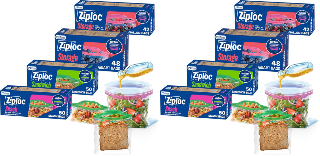 Ziploc Brand Storage Bags for Leftovers & Meal Prep