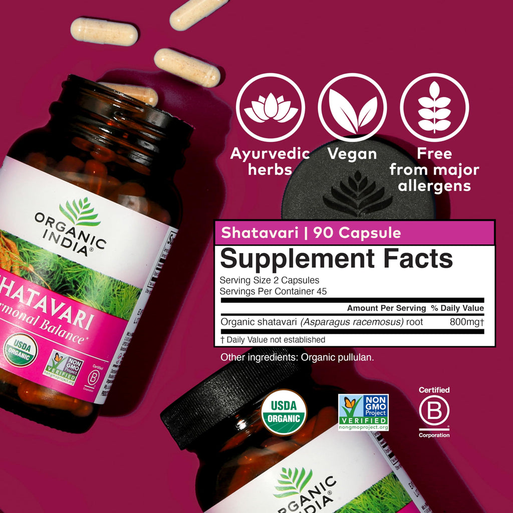 Organic India Shatavari Herbal Supplement - Hormone Support

