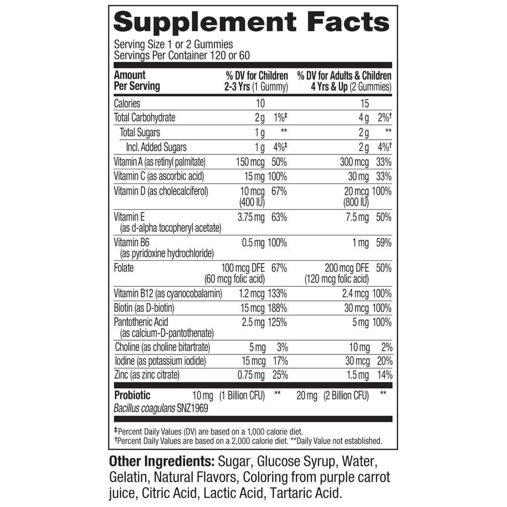 OLLY Kids Multivitamin & Probiotic Gummies

