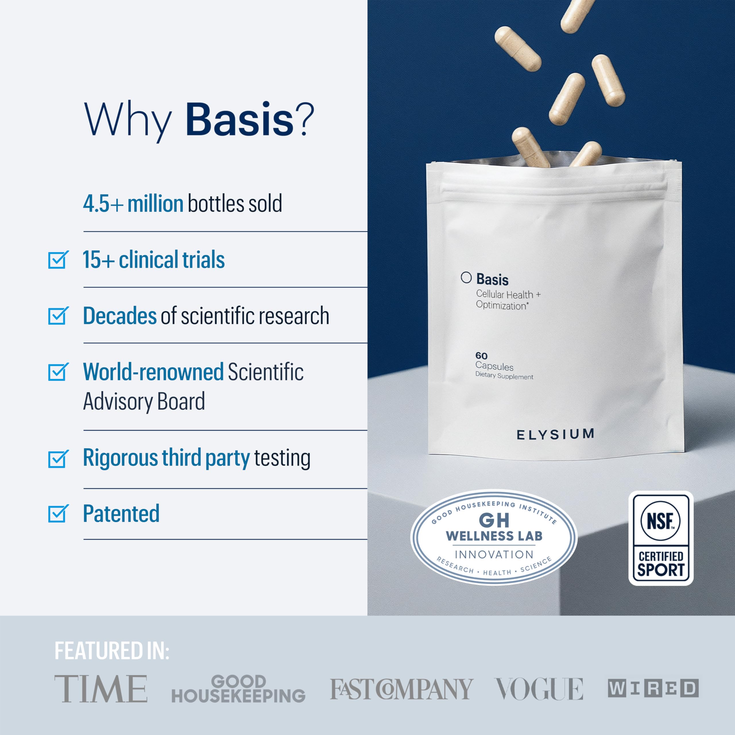 ELYSIUM Basis NAD+ Supplement for Healthy Aging

