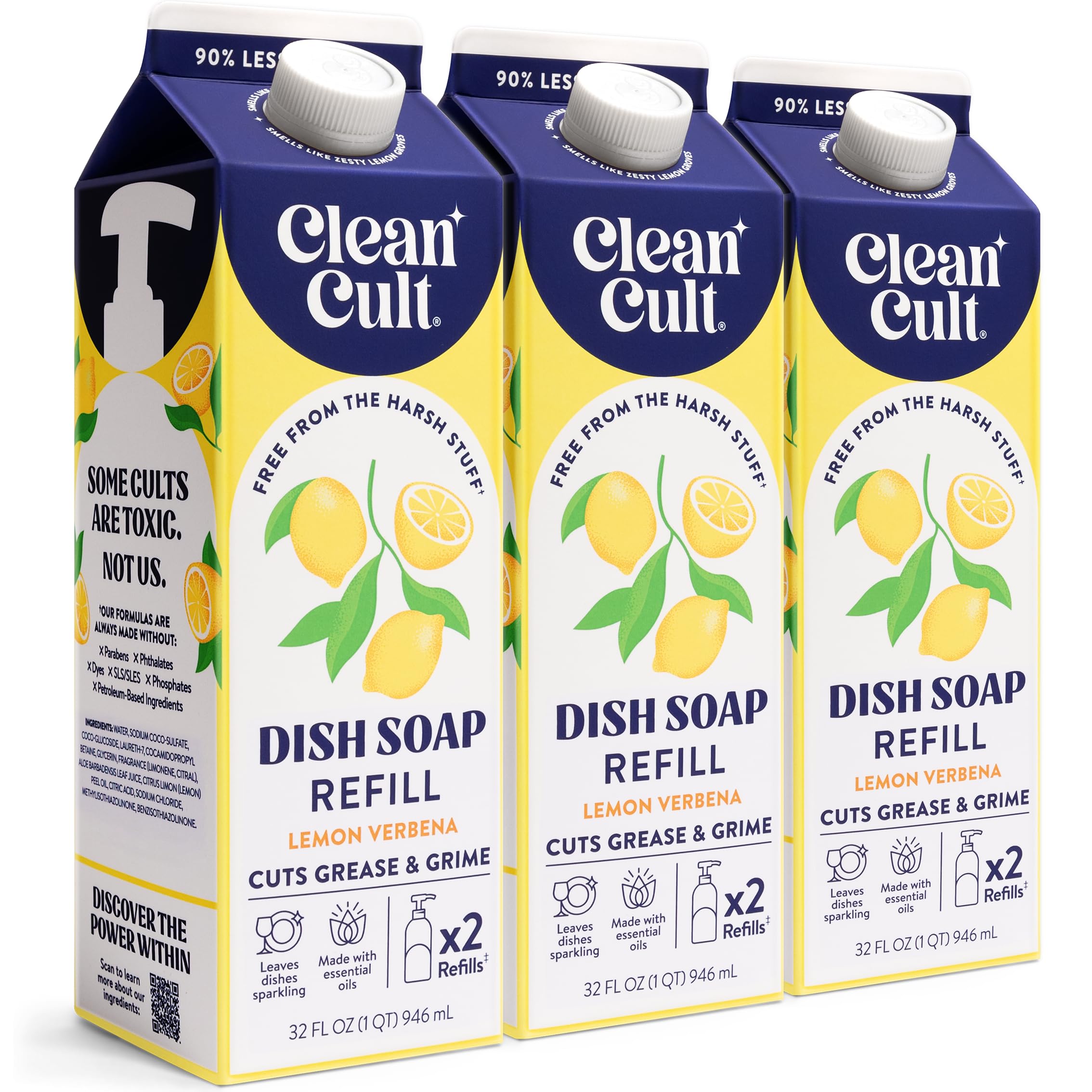 Cleancult Dish Soap Refills - Plant Based Cleaning

