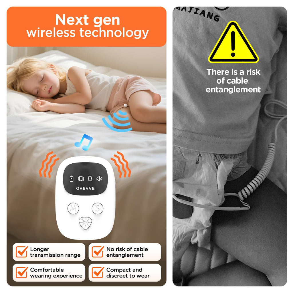 Wireless Bedwetting Alarm for Kids - 7 Melodies

