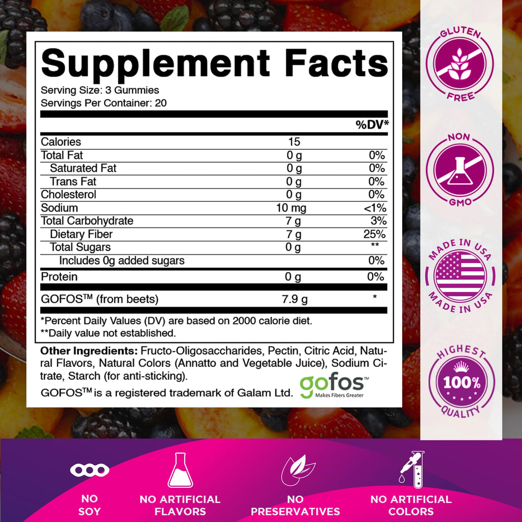 Vitamatic Prebiotic Fiber Gummies - Extra Strength

