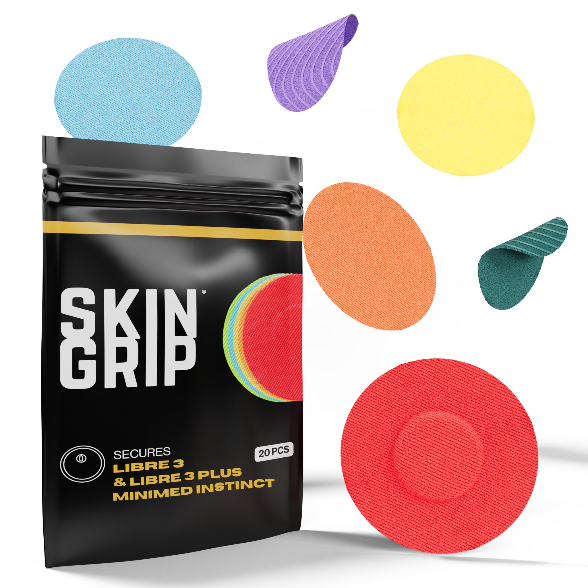 Skin Grip CGM Sensor Covers - Waterproof Adhesive Patches