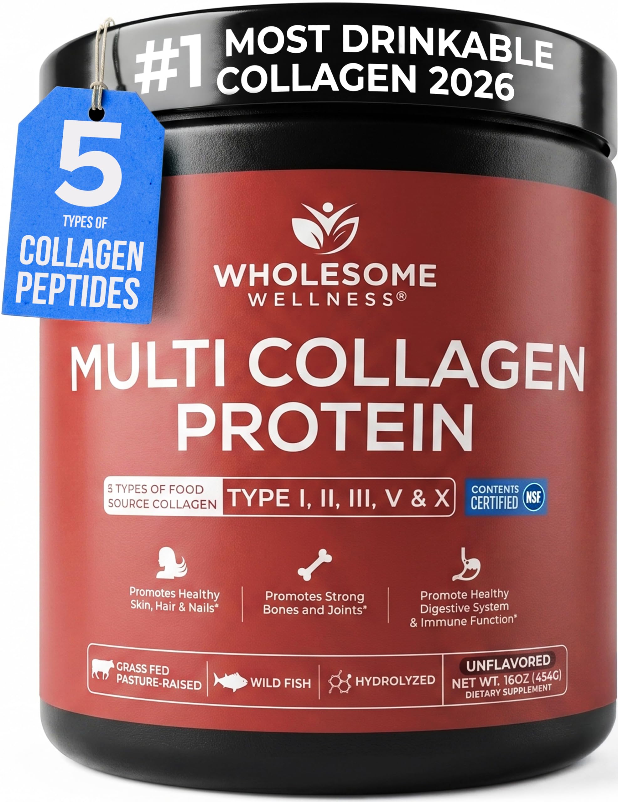 Wholesome Wellness Collagen Peptides Powder for Hair

