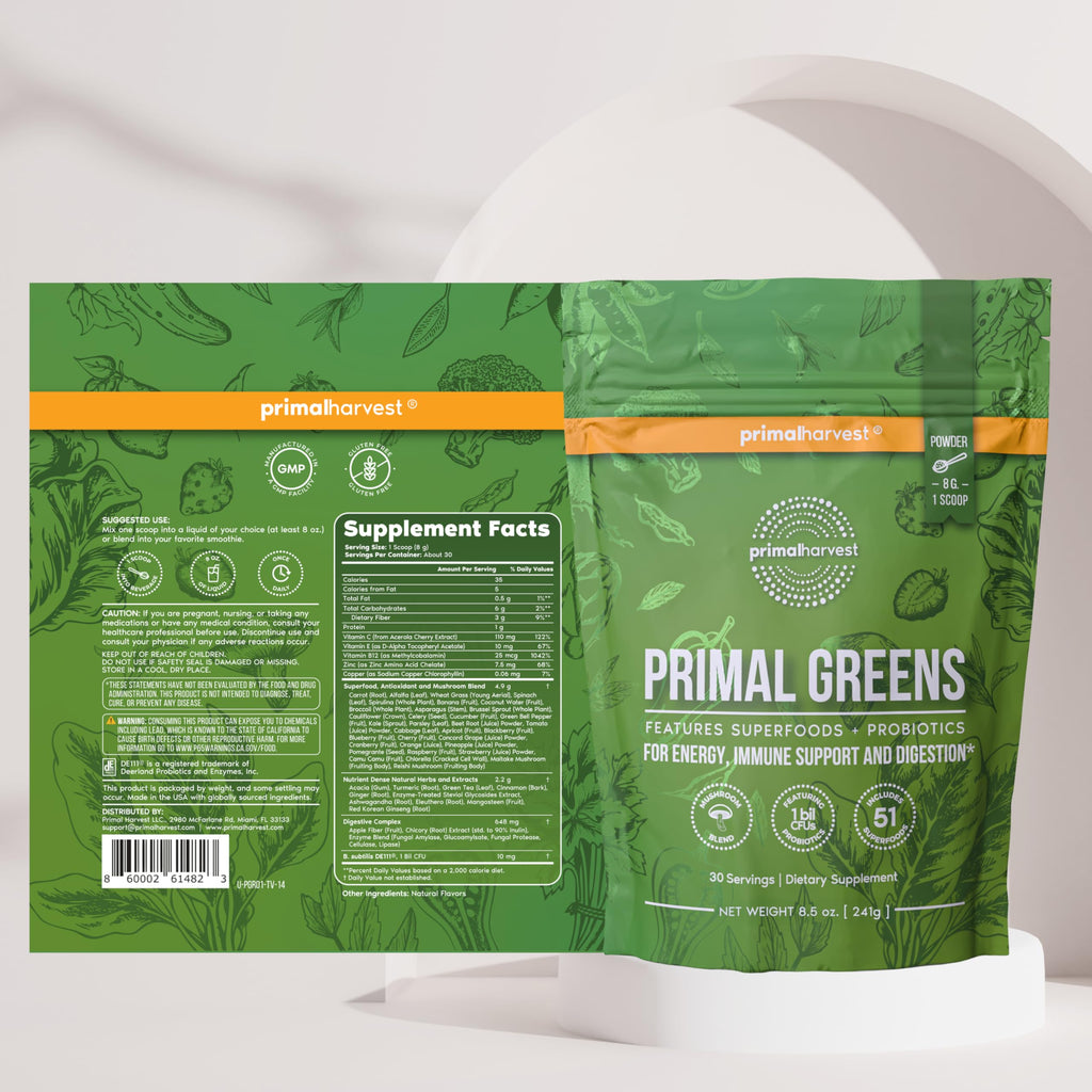 Primal Harvest Super Greens Powder for Energy

