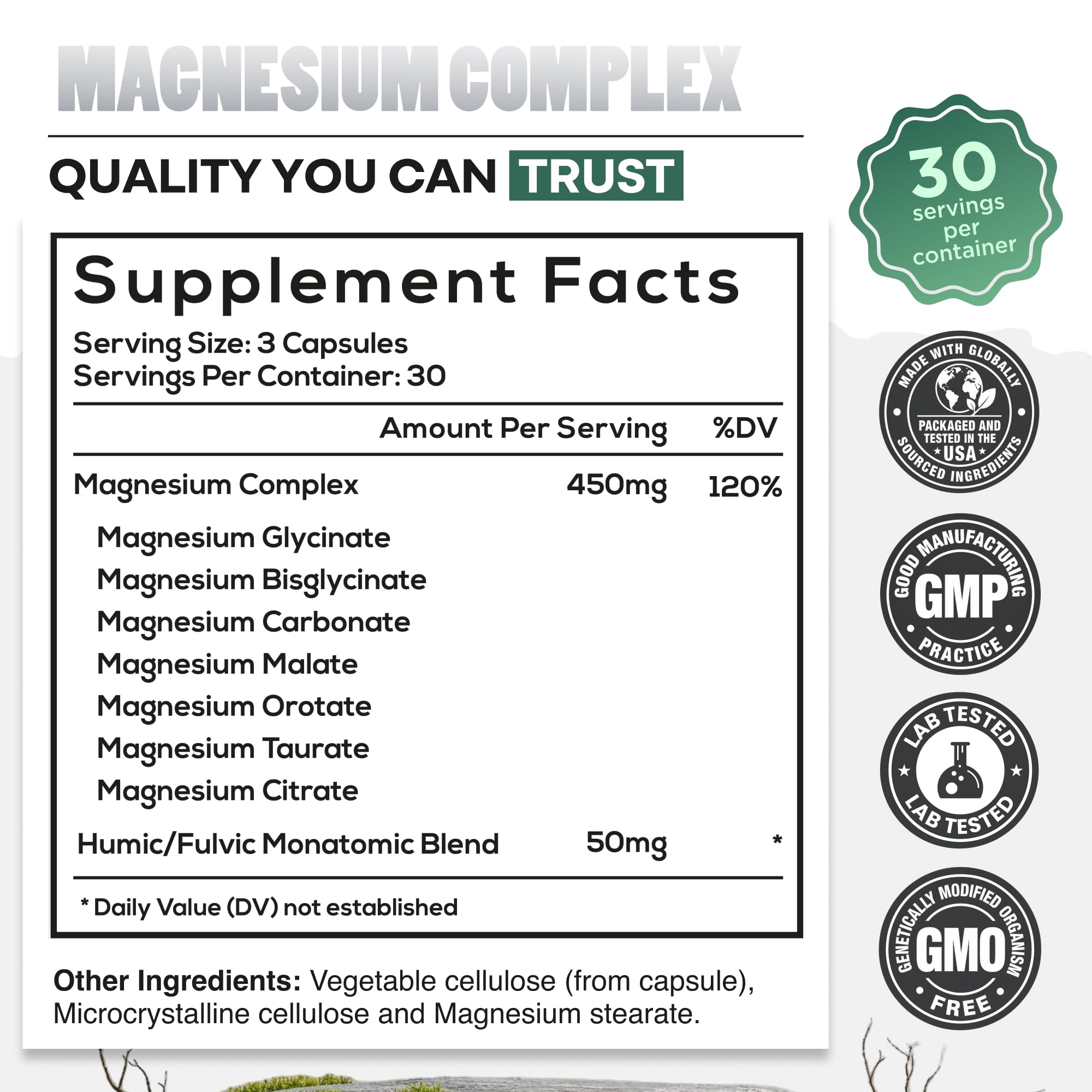 Wild Foods Magnesium Complex Supplement | Full Spectrum

