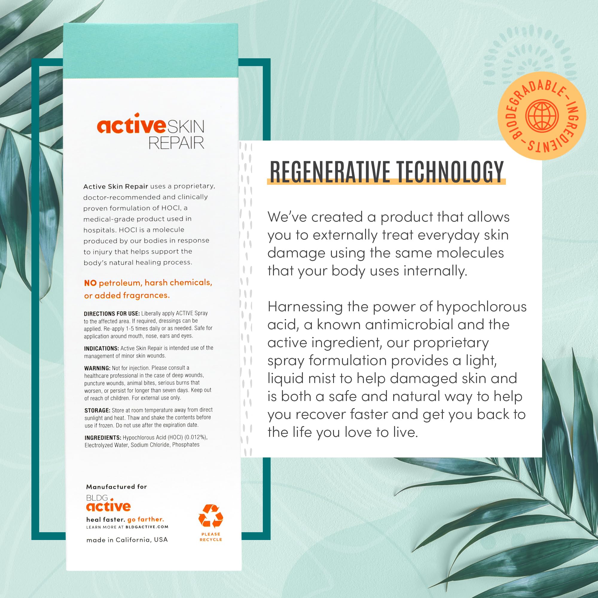 Active Skin Repair Hypochlorous Acid First Aid Solution

