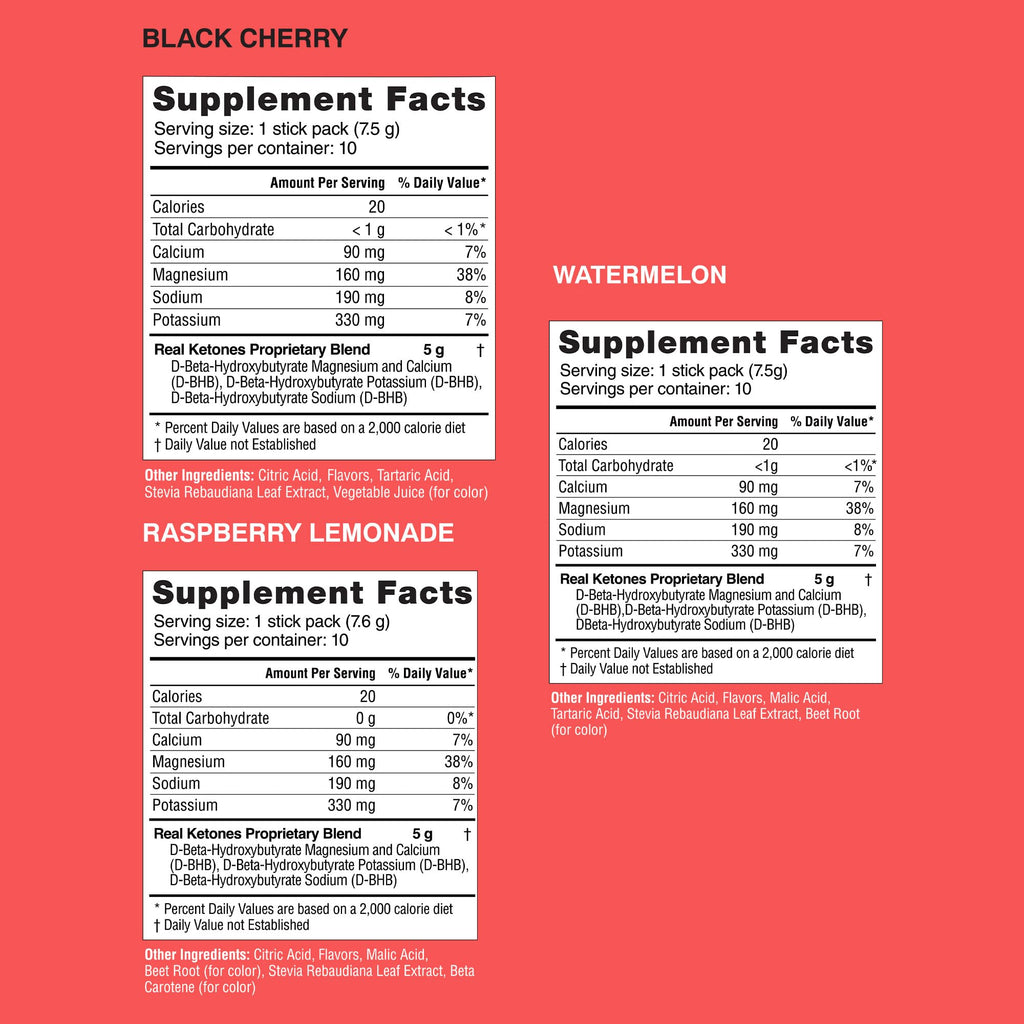 Real Ketones BHB Ketone Drink Mix with Electrolytes

