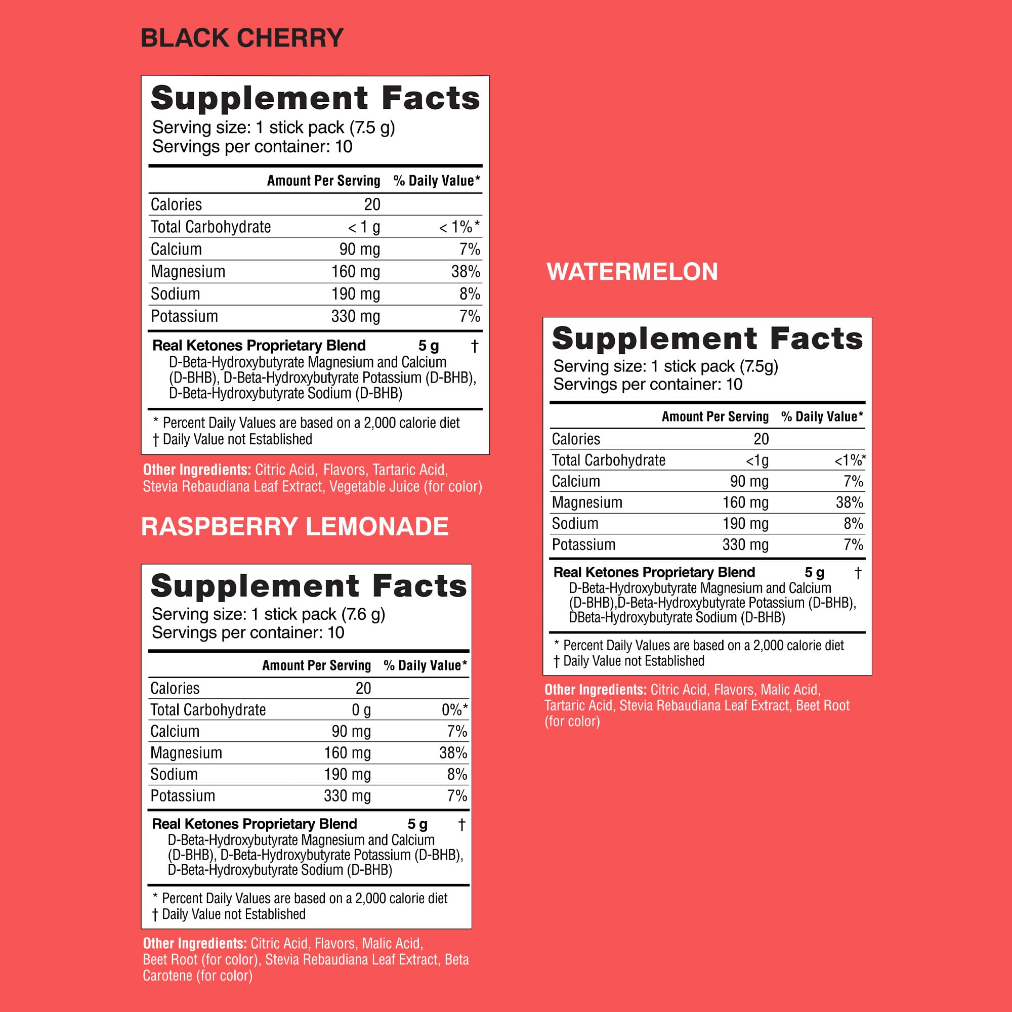 Real Ketones BHB Ketone Drink Mix with Electrolytes

