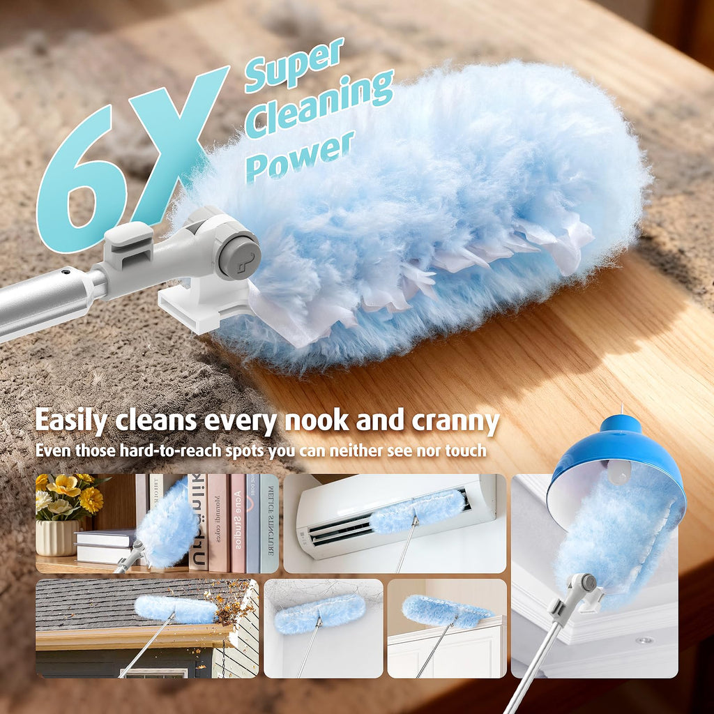 Extendable Microfiber Duster with Double-Head

