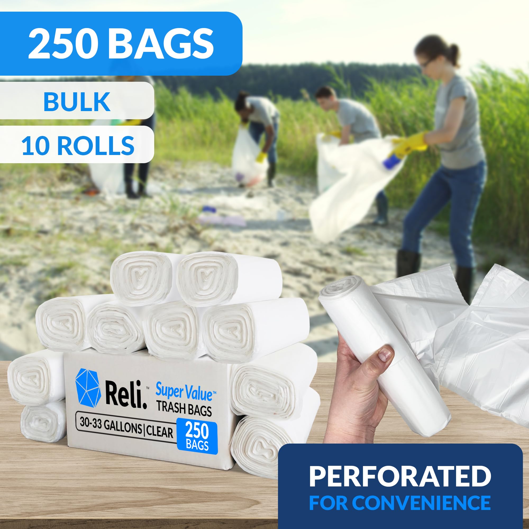 Trash Bags for Waste Cleanup – Durable Bags

