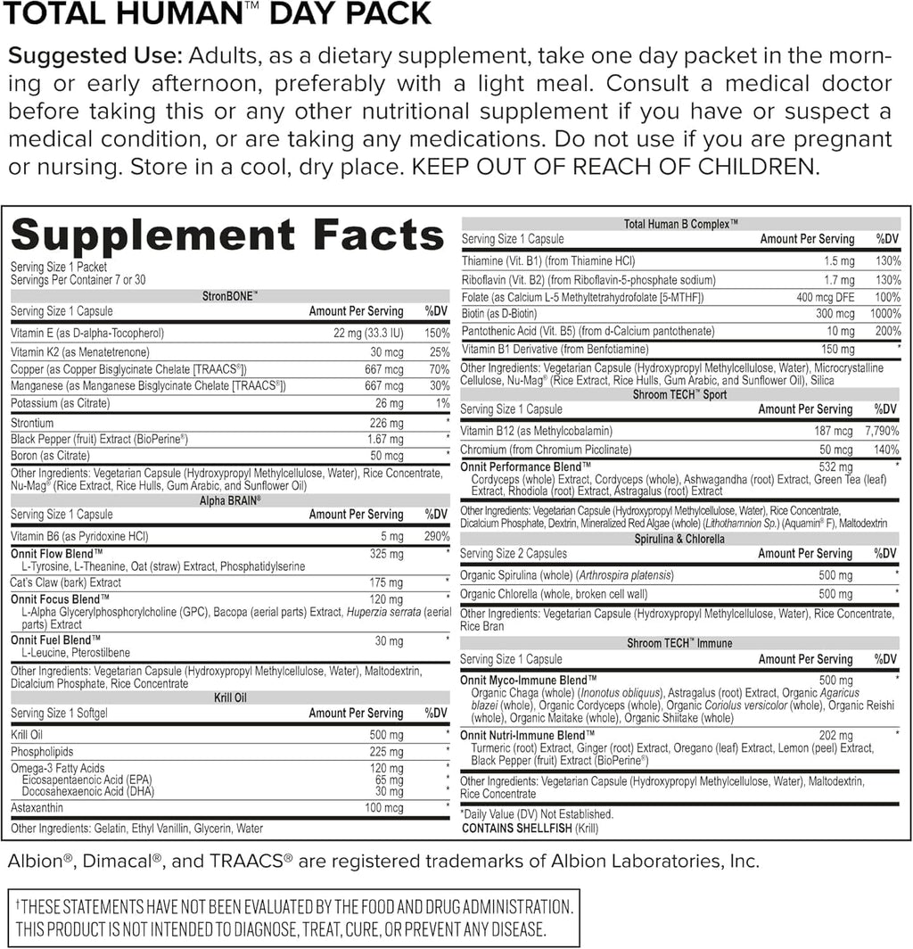ONNIT Total Human Adult Multivitamin Capsules

