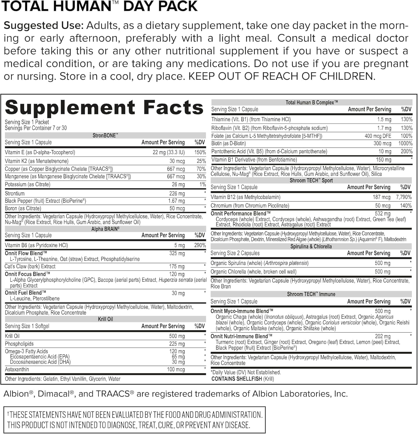 ONNIT Total Human Adult Multivitamin Capsules

