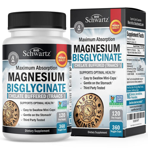 BioSchwartz Magnesium Bisglycinate Chelated Supplement

