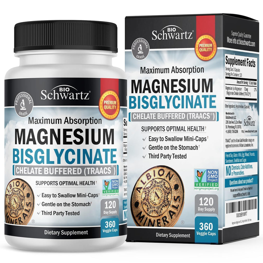 BioSchwartz Magnesium Bisglycinate Chelated Supplement

