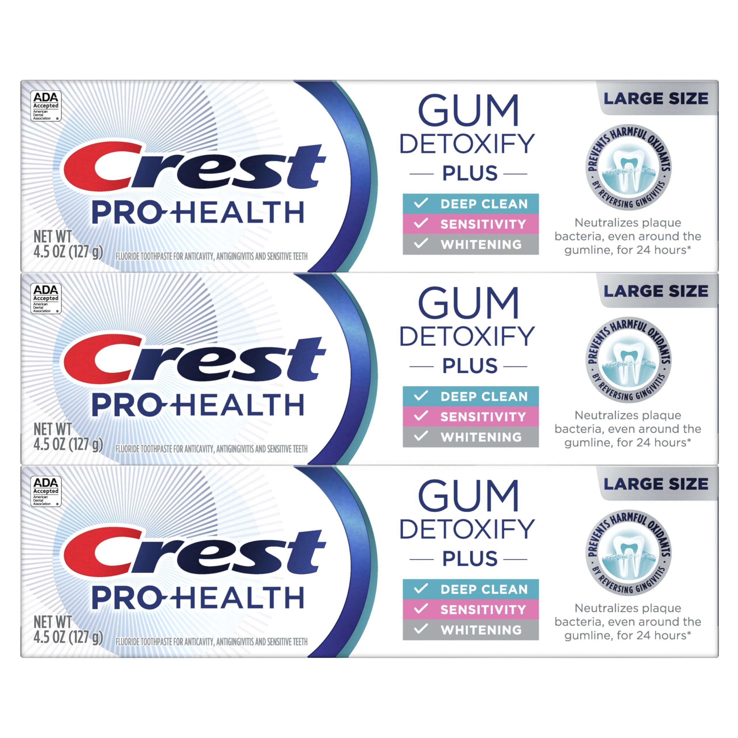 Toothpaste Crest Pro-Health Gum Detoxify Plus | Gum Health

