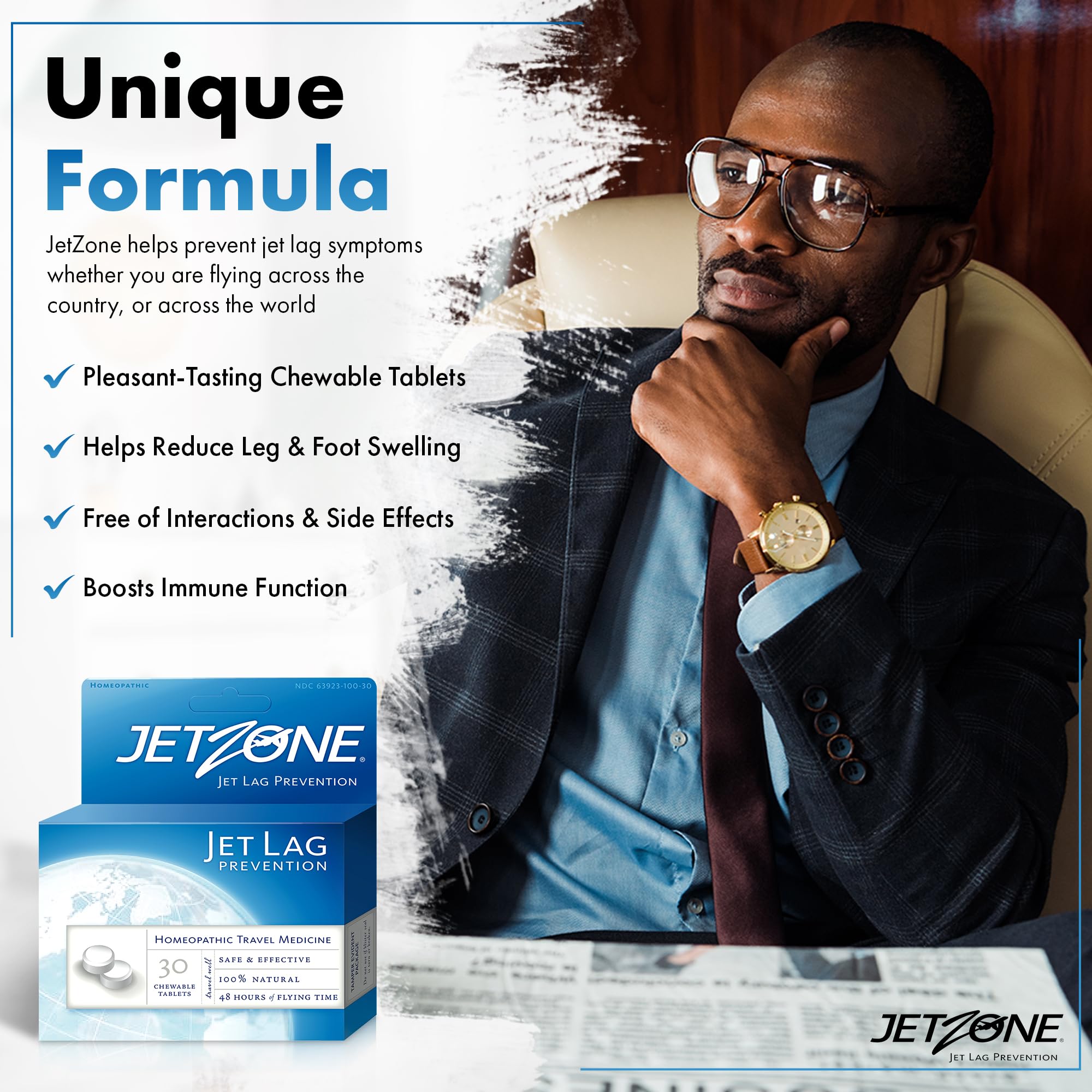 JetZone Jet Lag Remedy – Homeopathic Travel Aid

