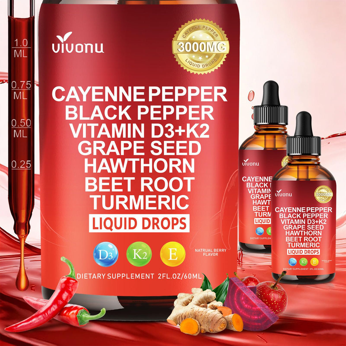 VivoNu Cayenne Pepper Gel Capsules for Daily Wellness