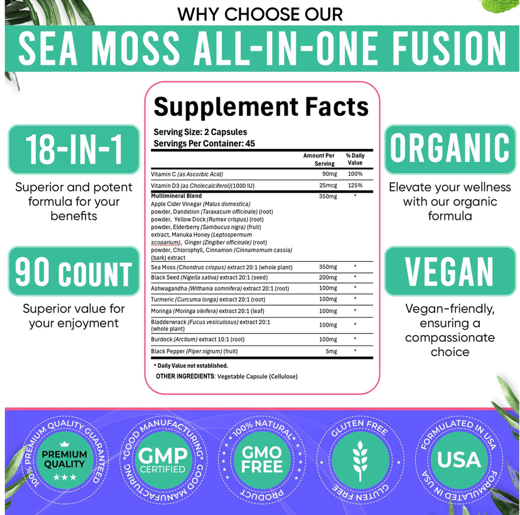 Adndale Sea Moss with Ashwagandha Turmeric & Black Seed Oil

