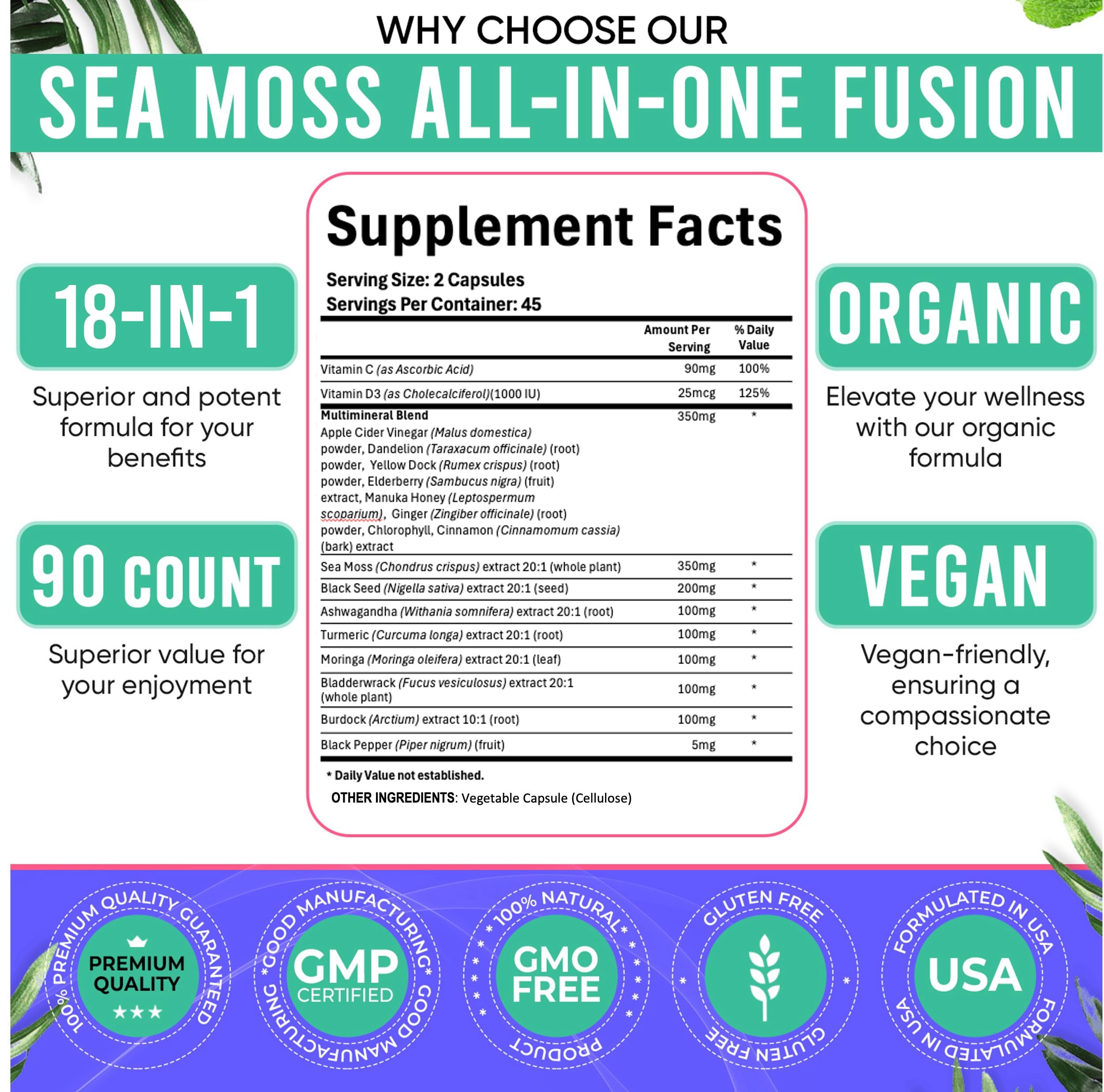 Adndale Sea Moss with Ashwagandha Turmeric & Black Seed Oil


