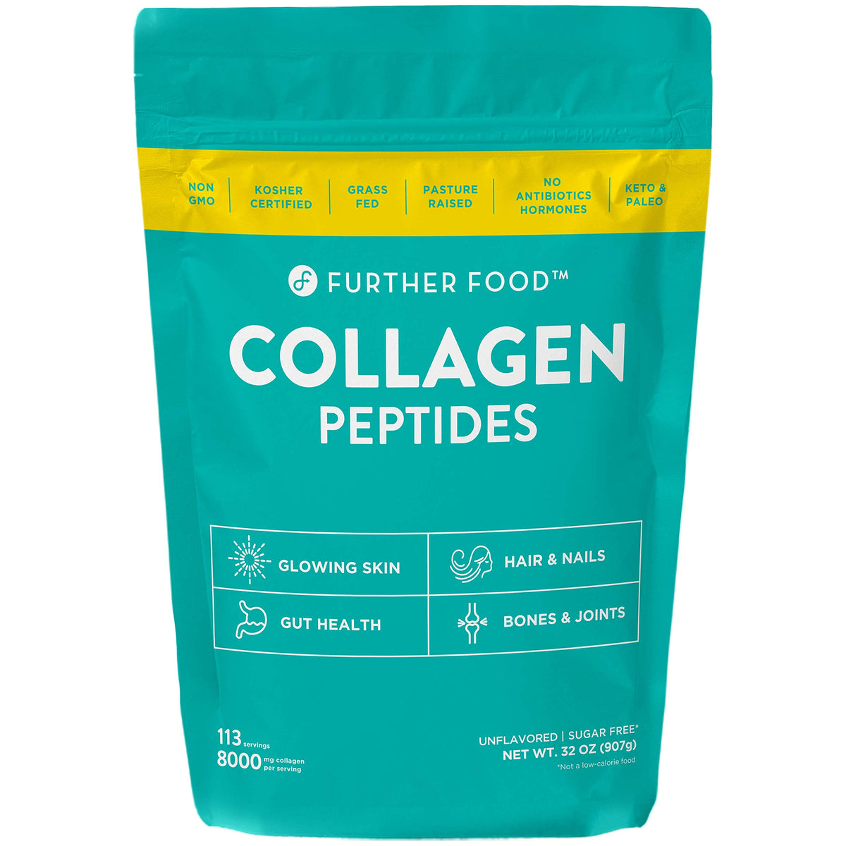Further Food Unflavored Collagen Peptides Powder – Grass-Fed Type 1 & 3