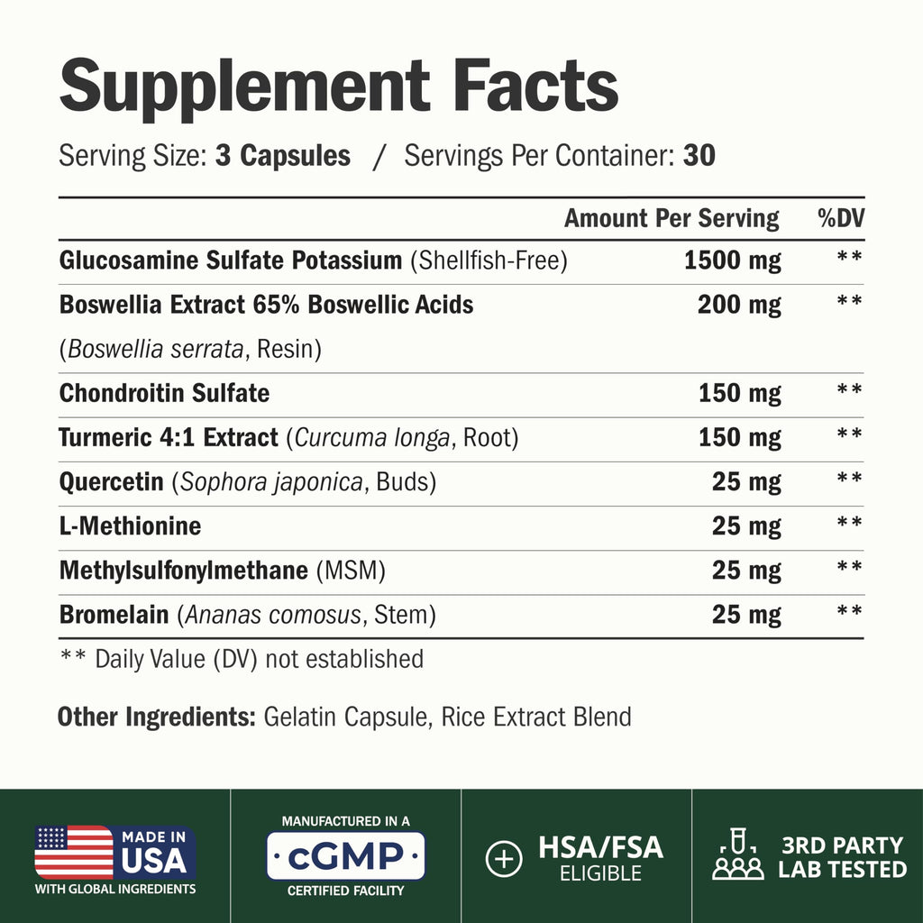 Glucosamine Chondroitin MSM Joint Support | Daily Comfort

