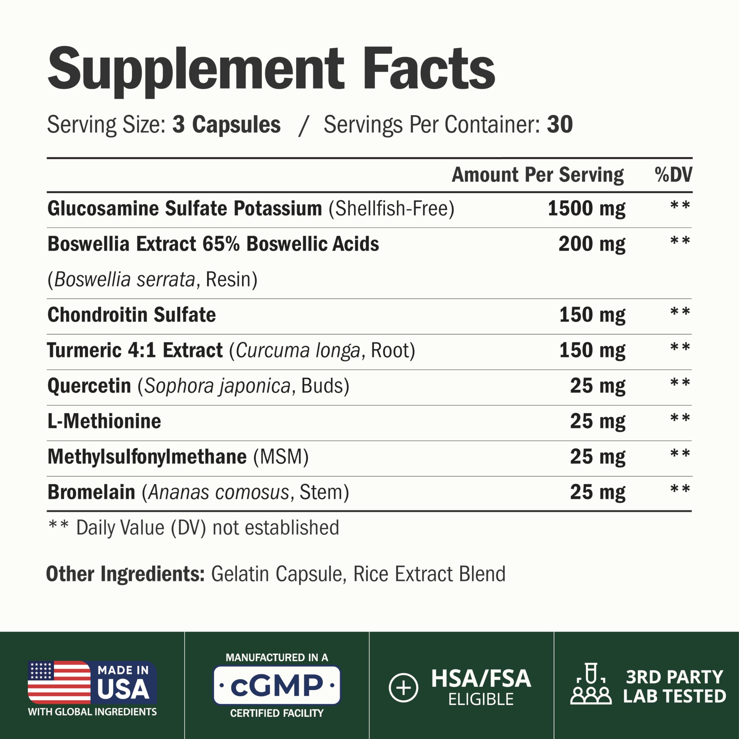 Glucosamine Chondroitin MSM Joint Support | Daily Comfort

