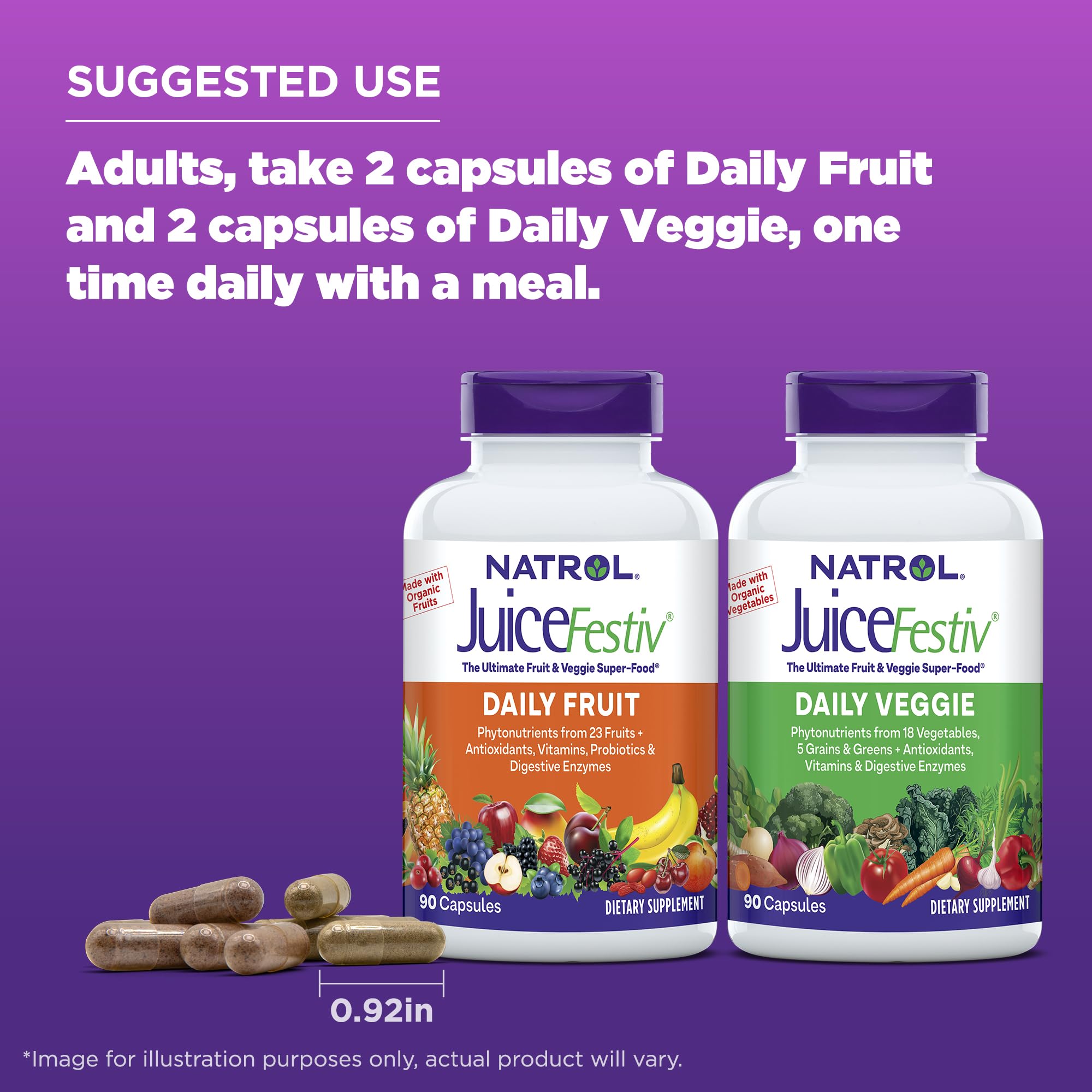 Natrol JuiceFestiv Daily Fruit & Veggie Supplements

