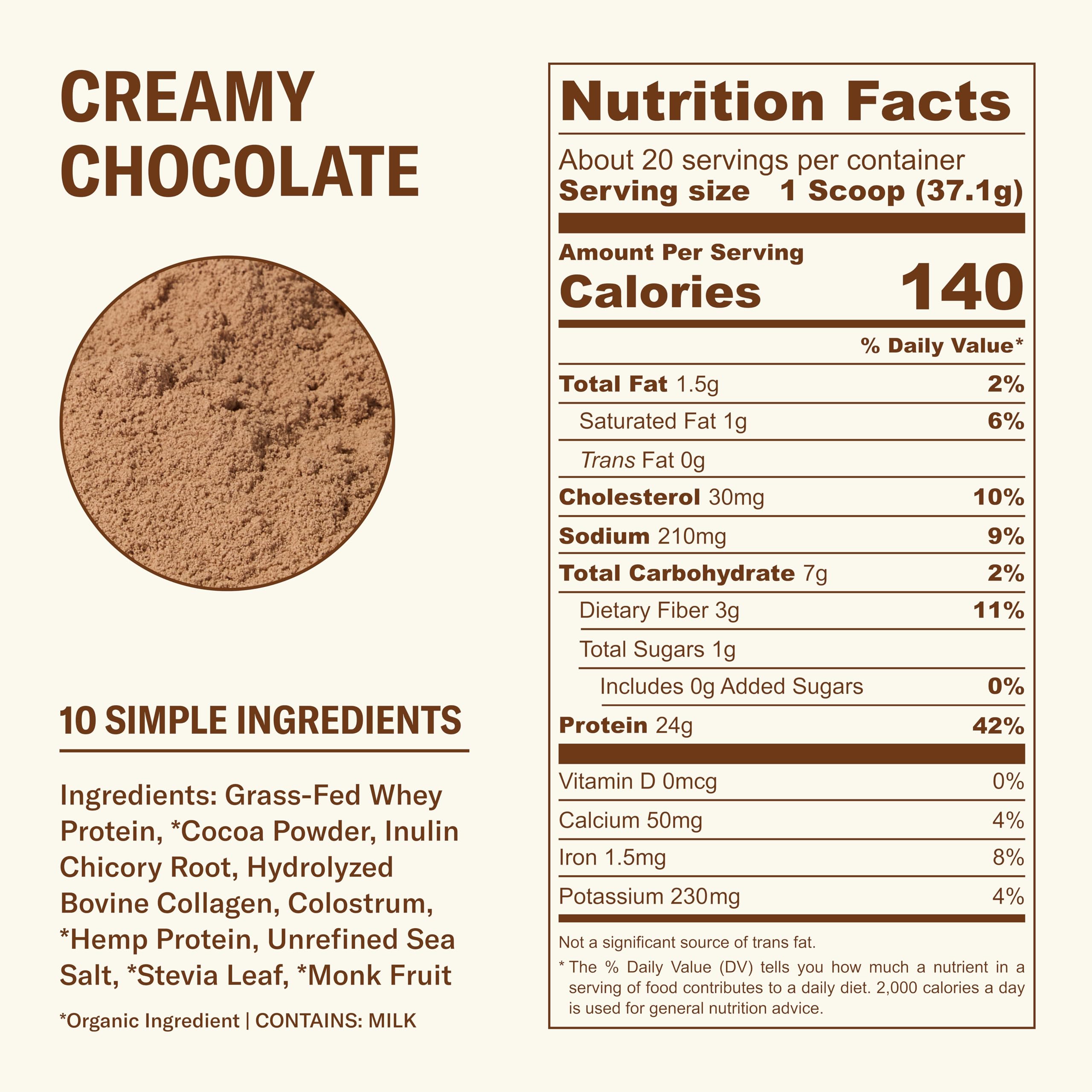 Ballerina Farm Grass-Fed Whey Protein Powder with Collagen

