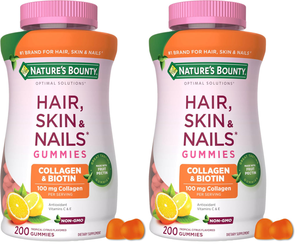 Nature's Bounty Hair Skin Nails Gummies with Collagen Biotin
