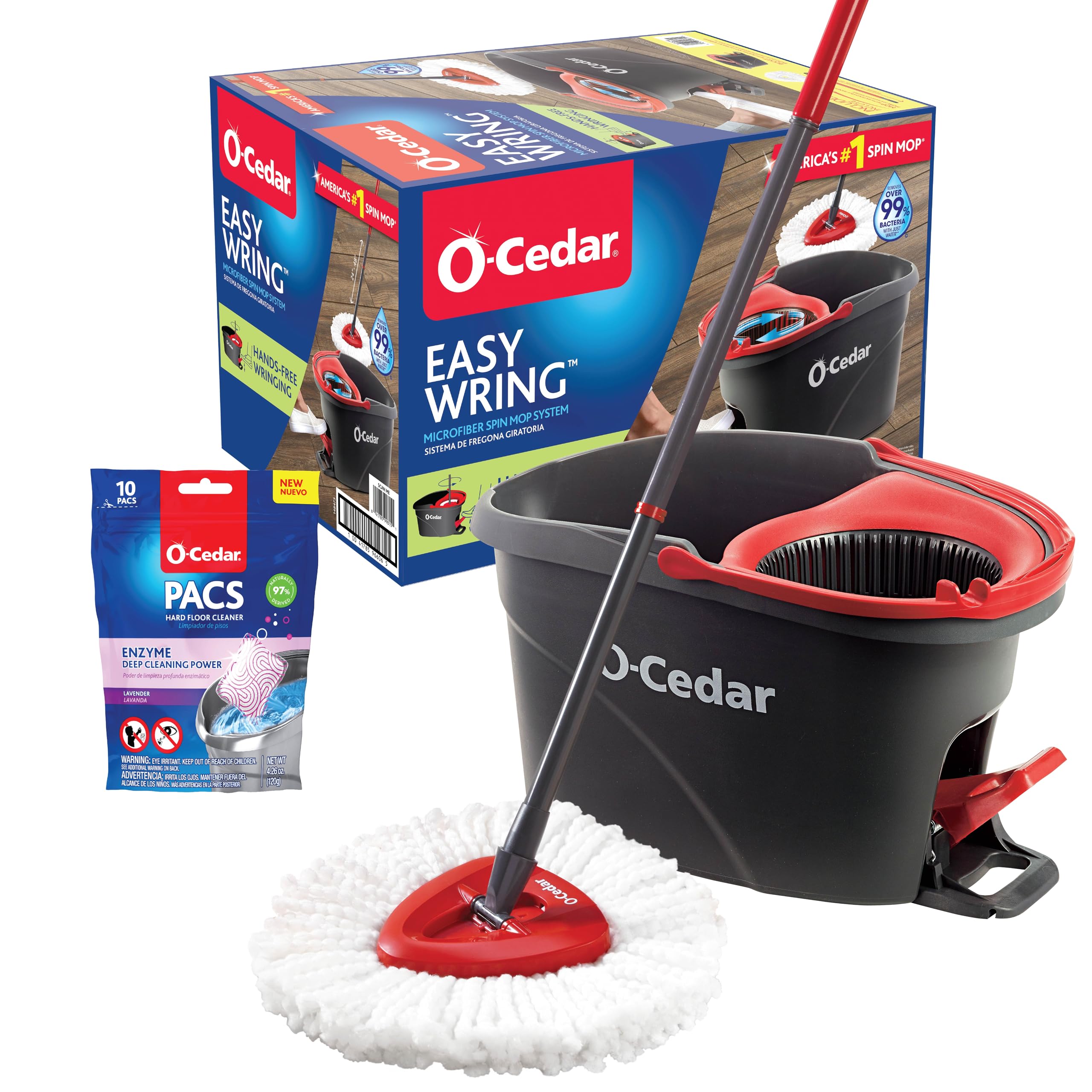 O-Cedar EasyWring Microfiber Spin Mop & Bucket System