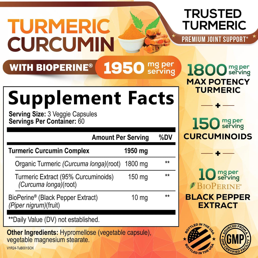 Turmeric Curcumin Supplement with BioPerine for Absorption

