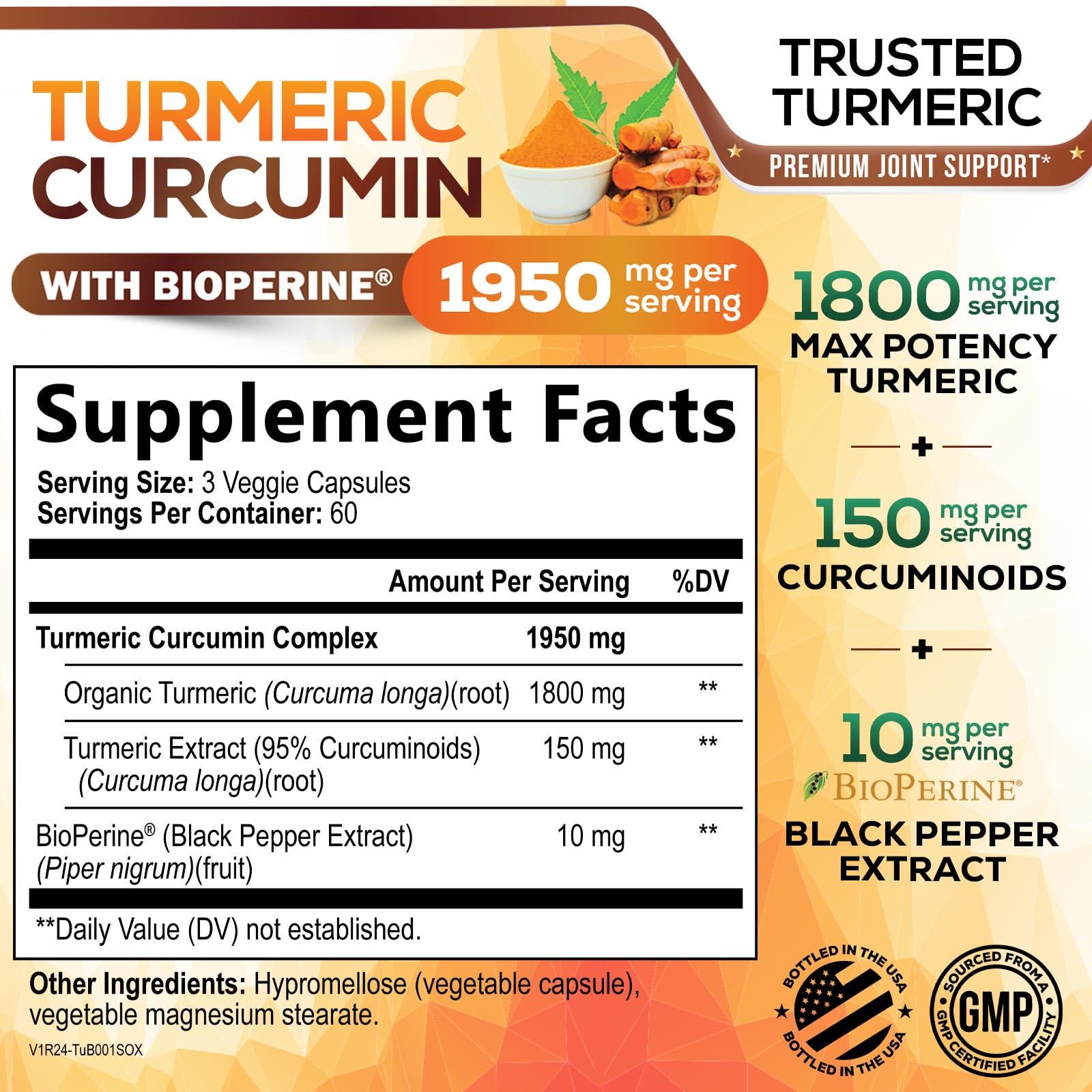 Turmeric Curcumin Supplement with BioPerine for Absorption

