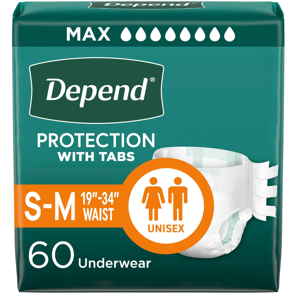 Depend Protection with Tabs Adult Diapers - Max Absorbency

