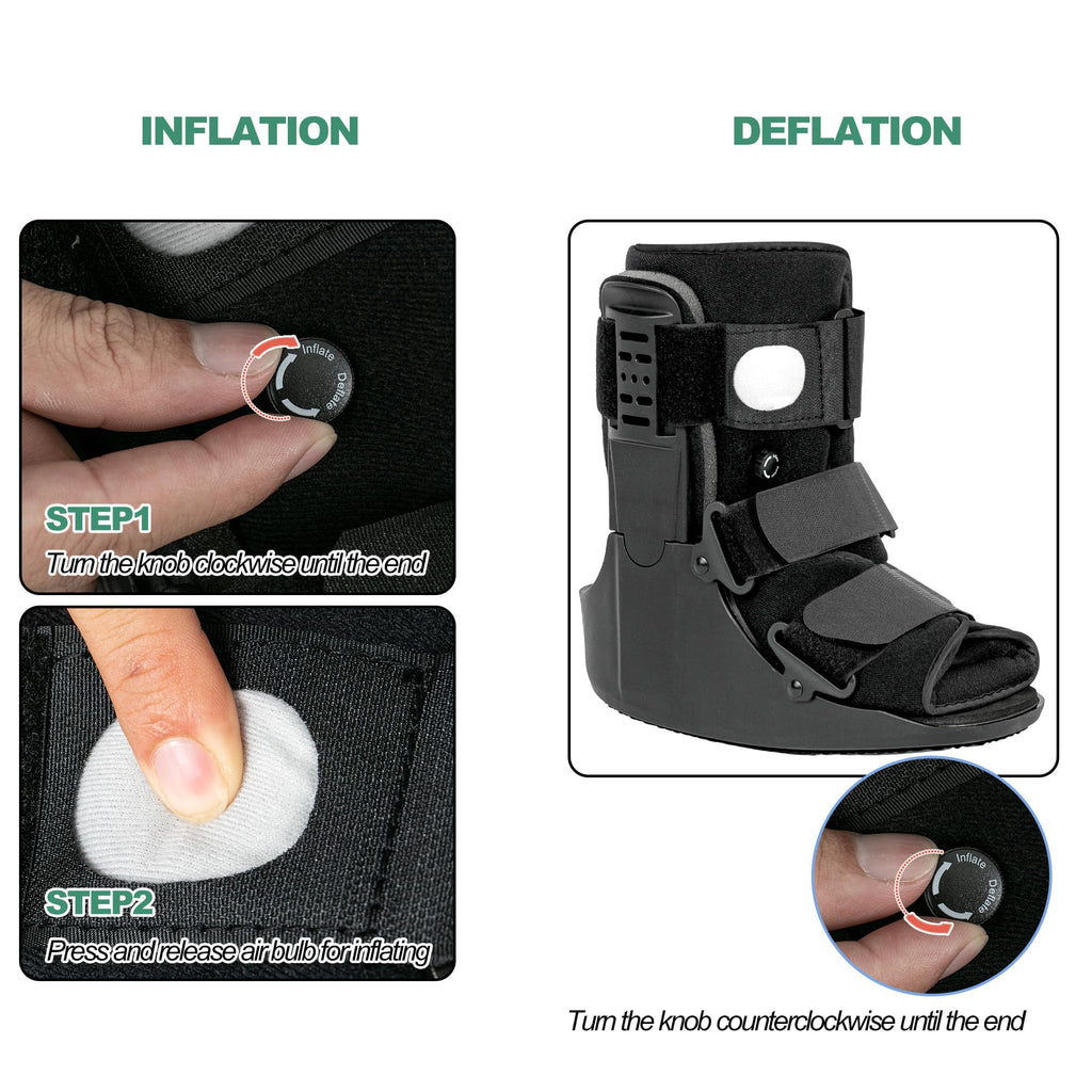 Jewlri Air Walking Boot Ambidextrous Ankle Support

