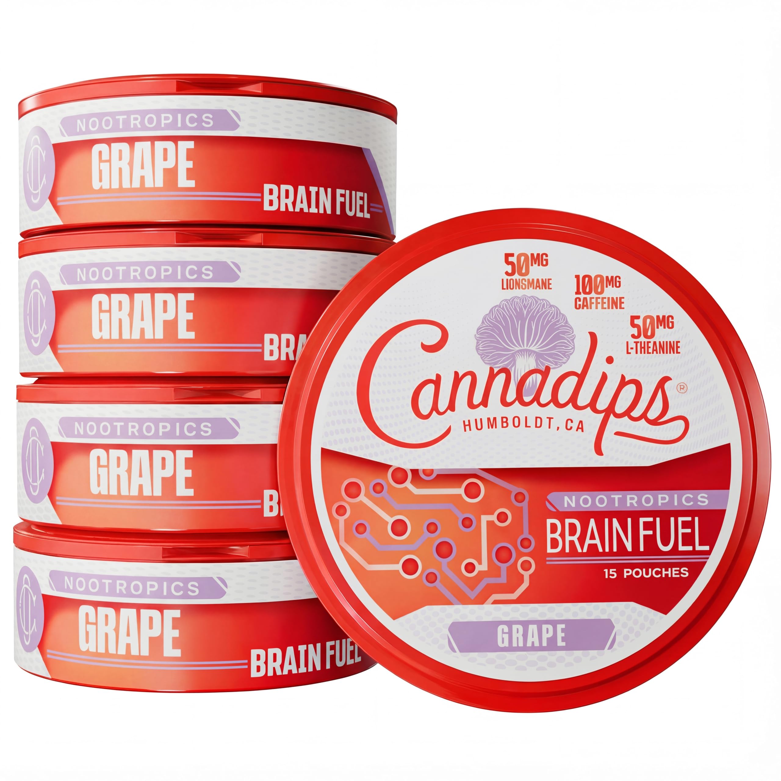 Cannadips Brain Fuel Nootropic Caffeine Pouches