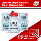 Full Crystal Window Cleaning Kit Glass Cleaner Concentrate with Long Reach


