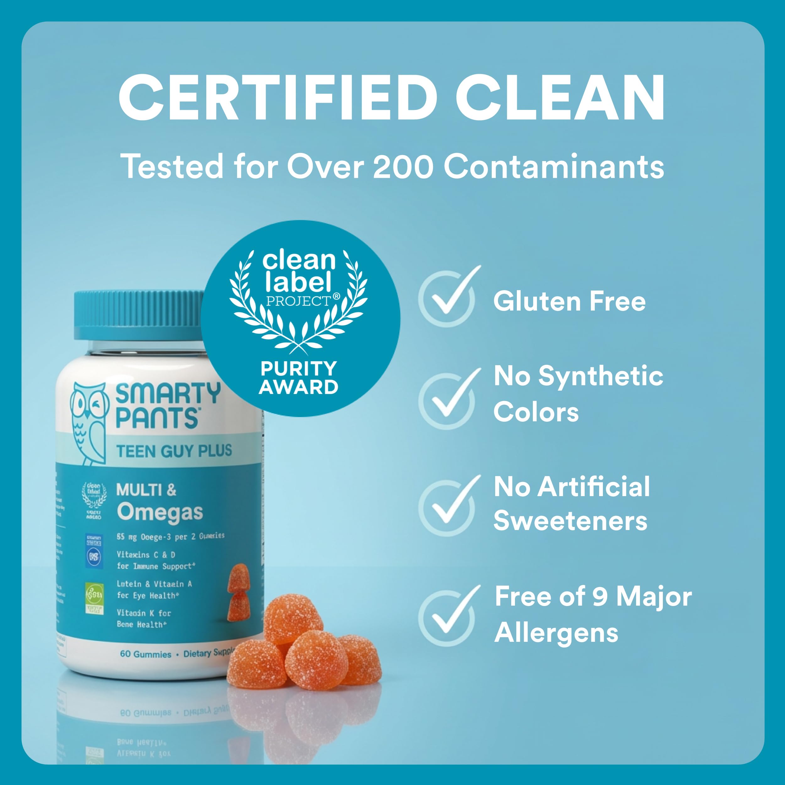 SmartyPants Teen Guy Multivitamin Gummies with Omegas

