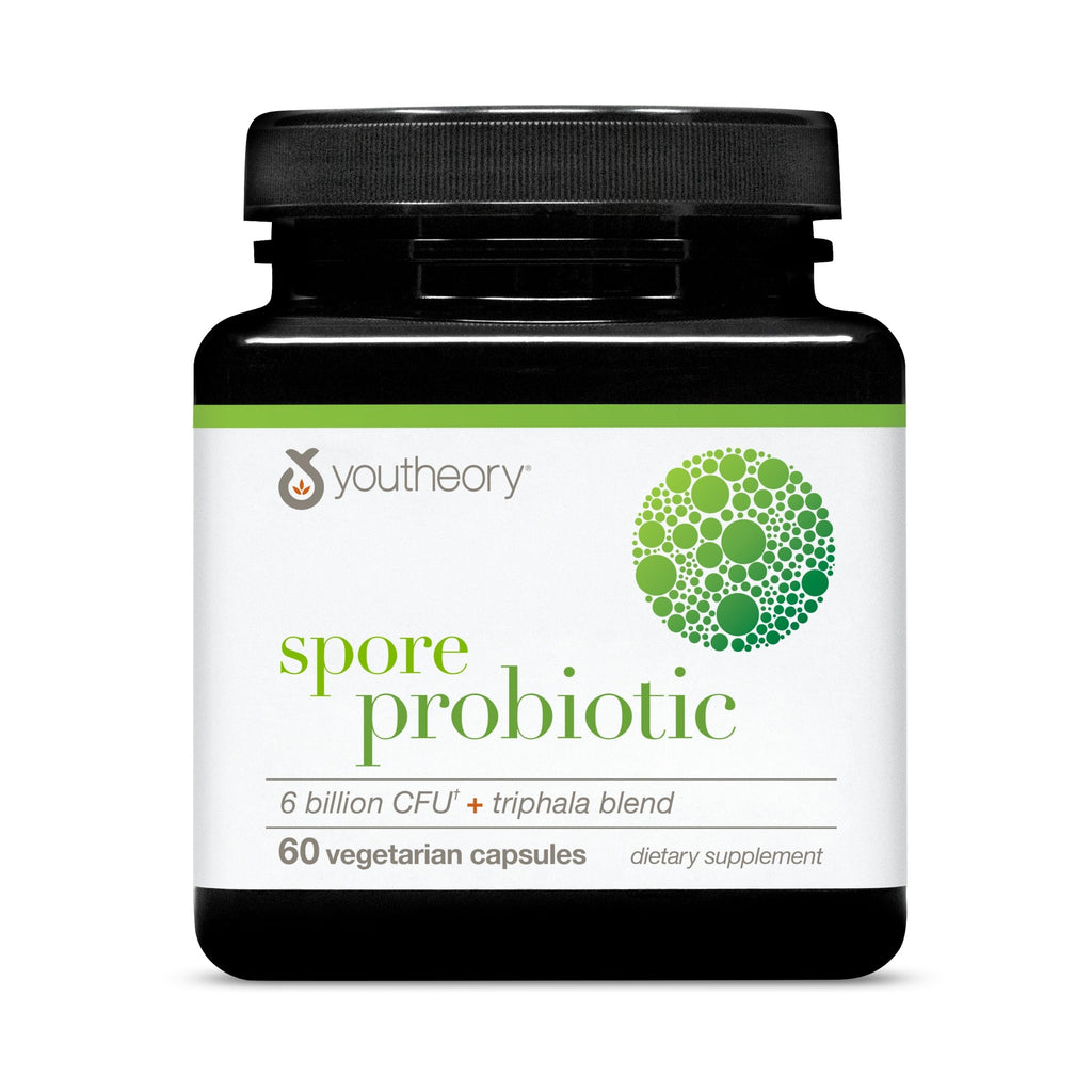 Youtheory Spore Probiotic for Gut Health with Prebiotics

