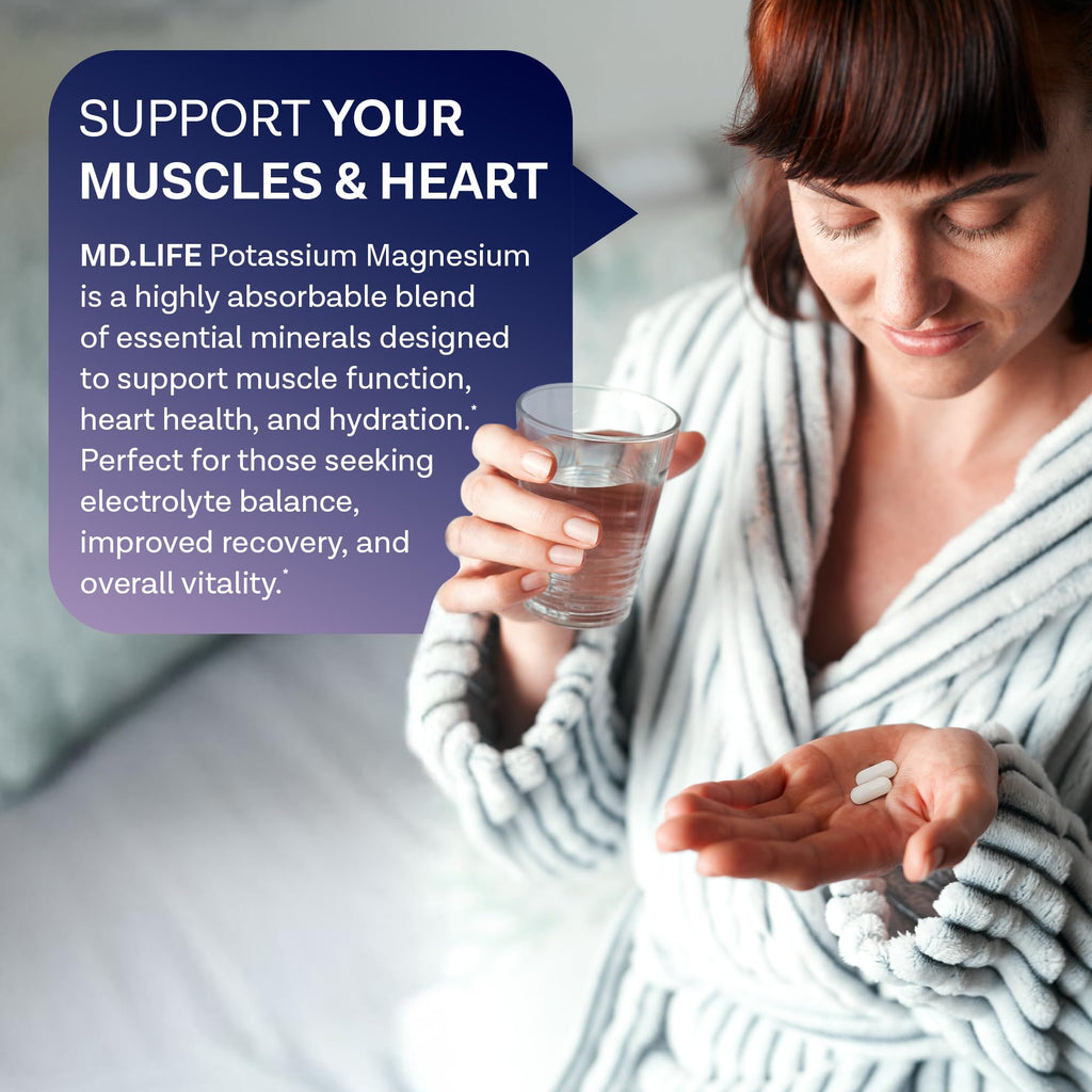 MD. Life Potassium Magnesium Supplement – High Absorption

