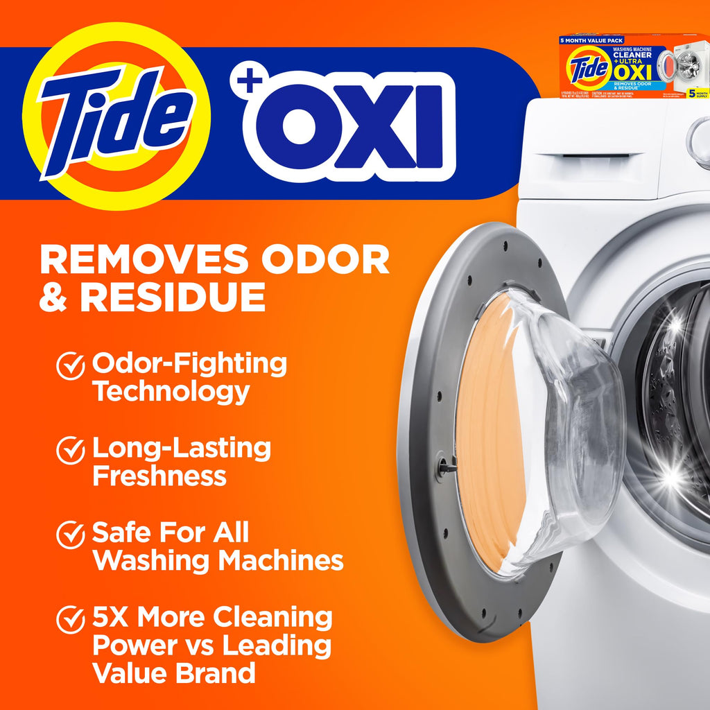 Tide Washing Machine Cleaner with Oxi - Front & Top Loaders

