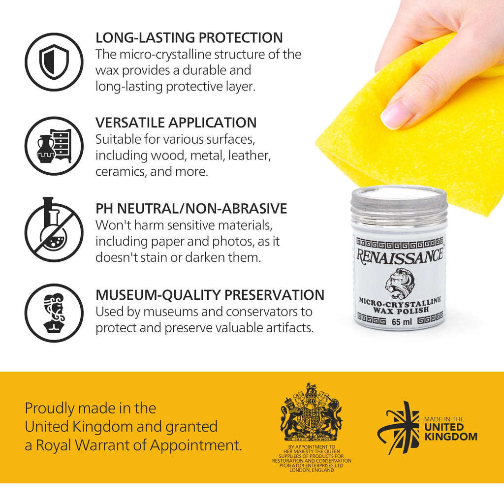 Renaissance Micro-Crystalline Wax Polish for Furniture & Art

