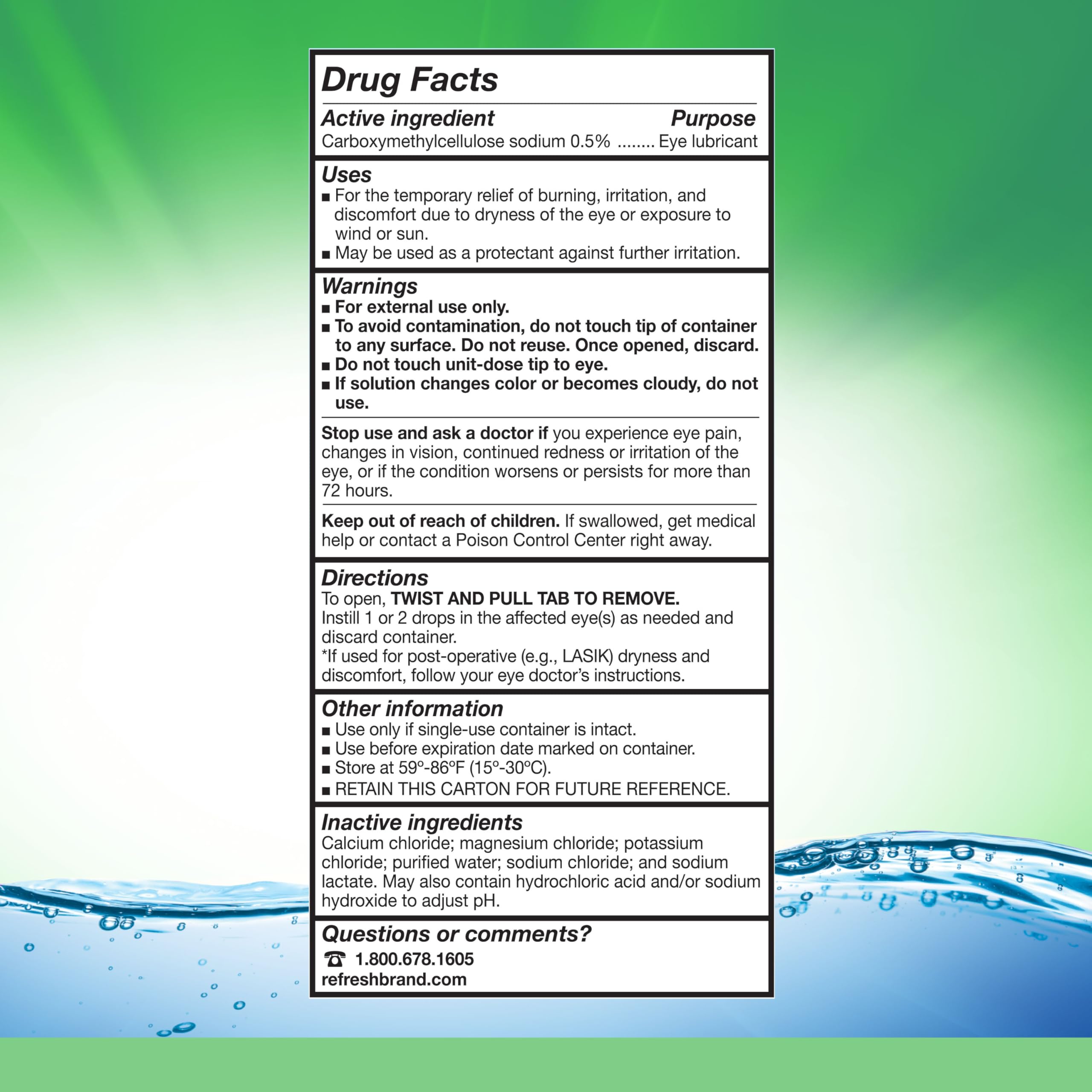 REFRESH PLUS Lubricant Eye Drops Preservative-Free

