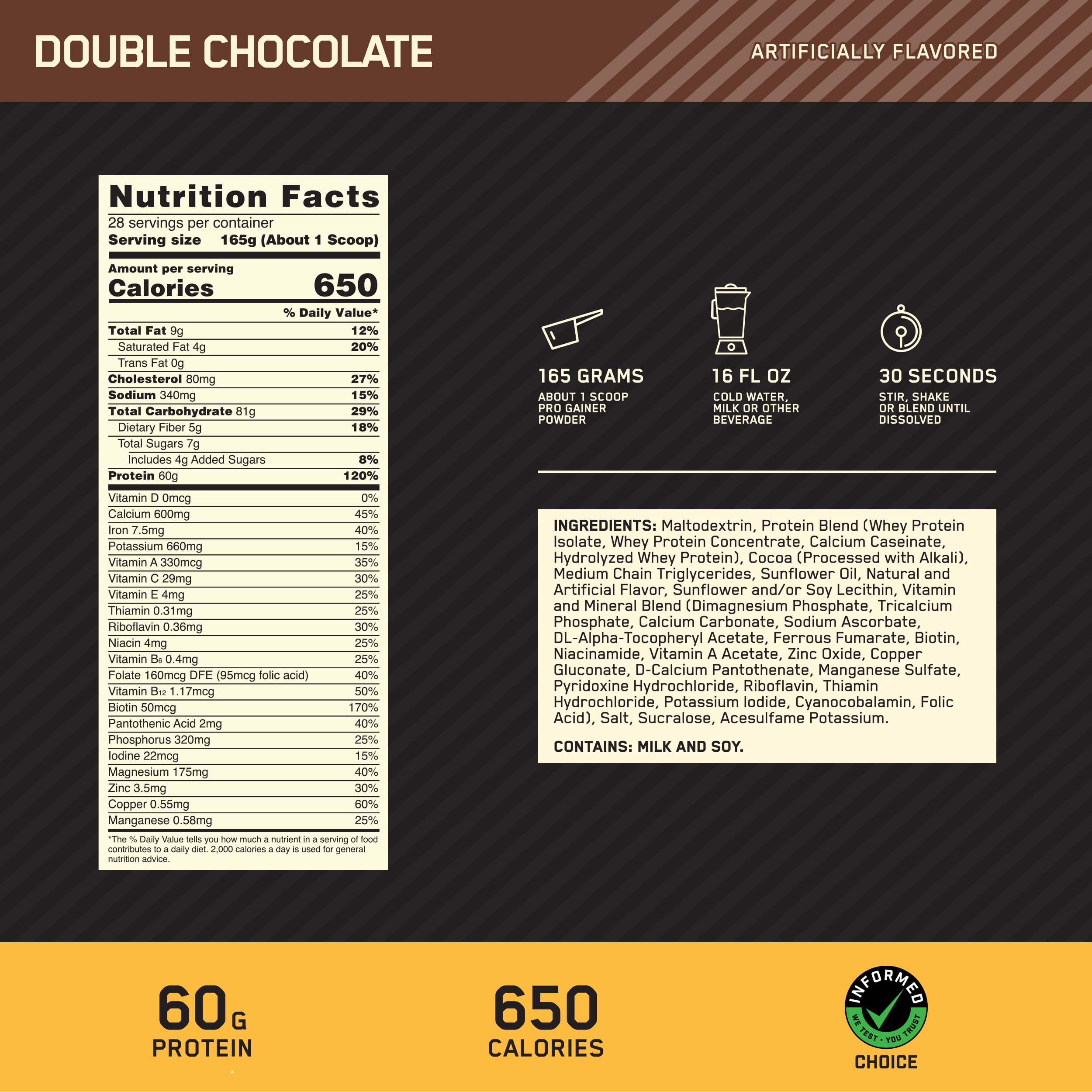 Optimum Nutrition Gold Standard Pro Gainer Protein Powder

