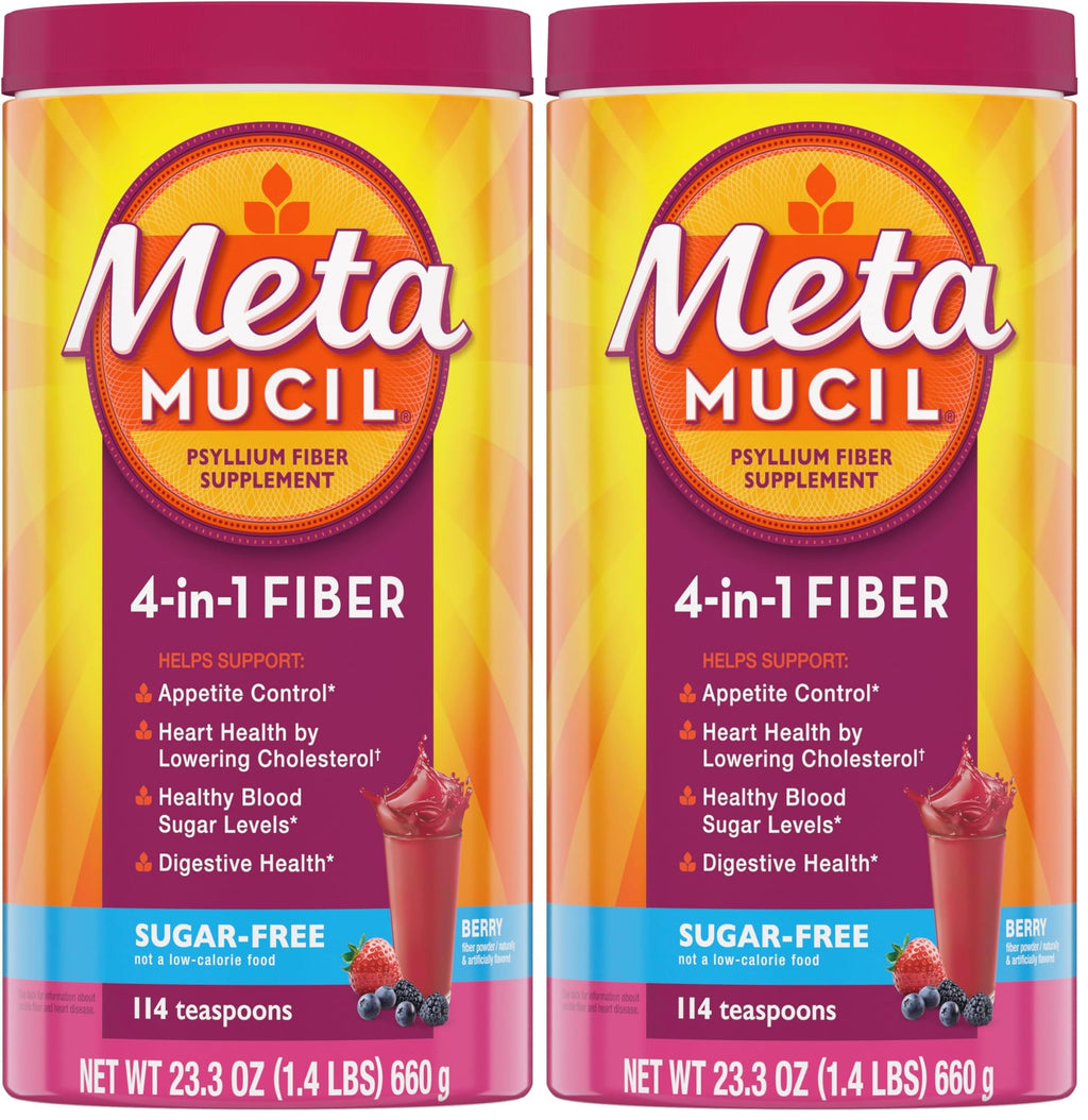 Metamucil 4-in-1 Psyllium Fiber Powder for Digestive Health
