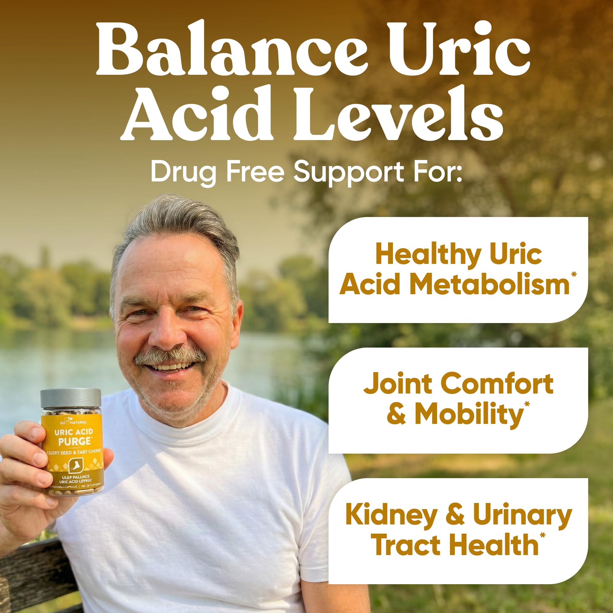 Purge Uric Acid Flush - Eu Natural Uric Acid Joint Support

